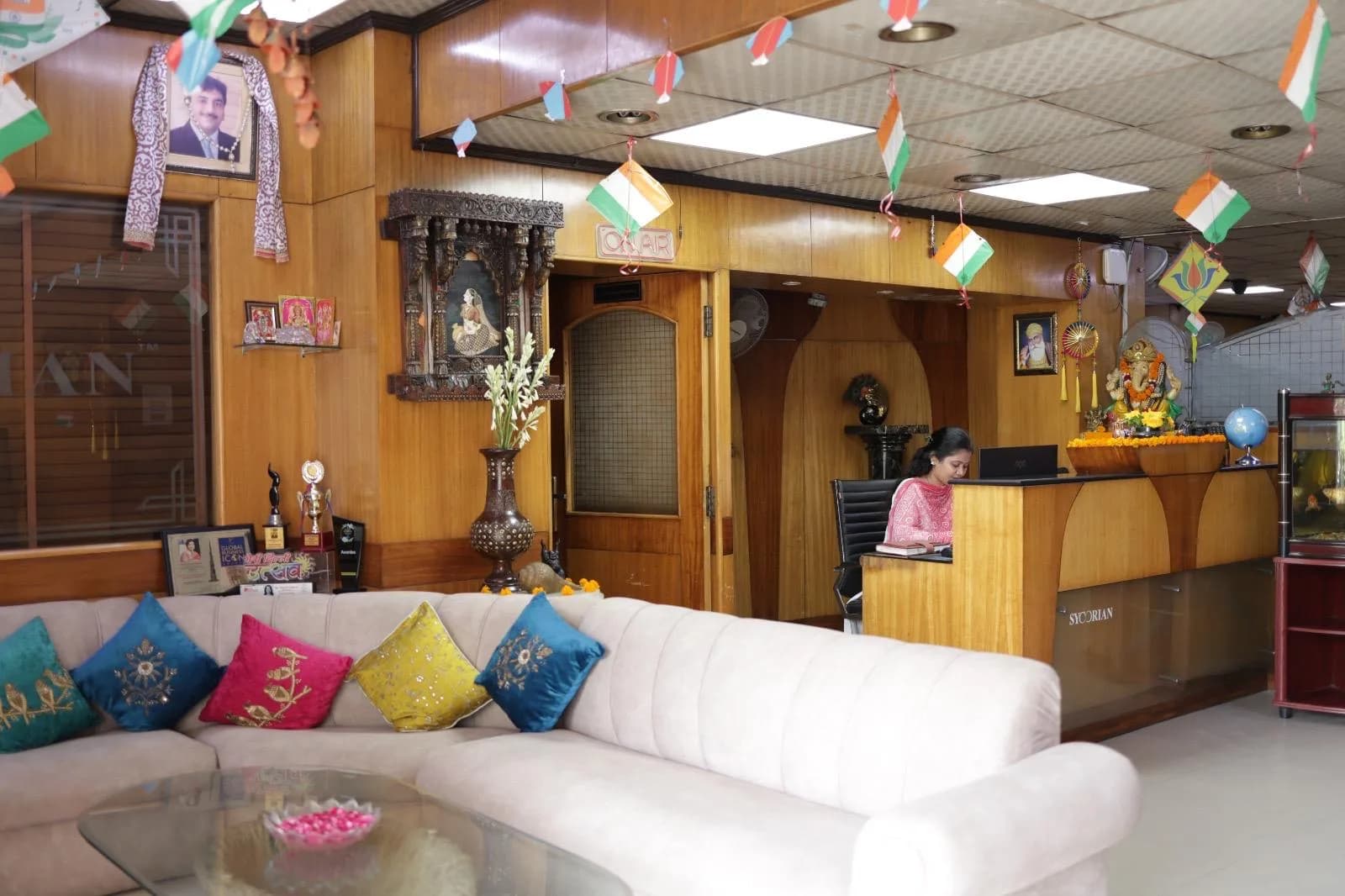 The waiting lounge at the Sycorian Safdarjung Enclave office, Delhi